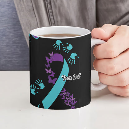 Australia You Matter Suicide Prevention Support Personalised Ceramic Mug Aboriginal Ribbon Dot Painting
