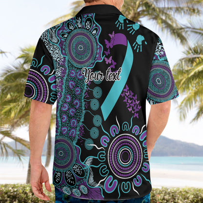Australia You Matter Suicide Prevention Support Personalised Hawaiian Shirt Aboriginal Ribbon Dot Painting