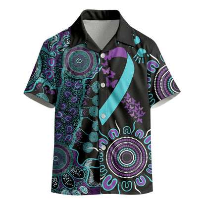 Australia You Matter Suicide Prevention Support Personalised Kid Hawaiian Shirt Aboriginal Ribbon Dot Painting