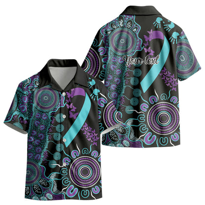 Australia You Matter Suicide Prevention Support Personalised Kid Hawaiian Shirt Aboriginal Ribbon Dot Painting