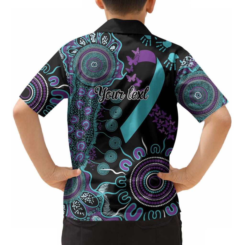 Australia You Matter Suicide Prevention Support Personalised Kid Hawaiian Shirt Aboriginal Ribbon Dot Painting