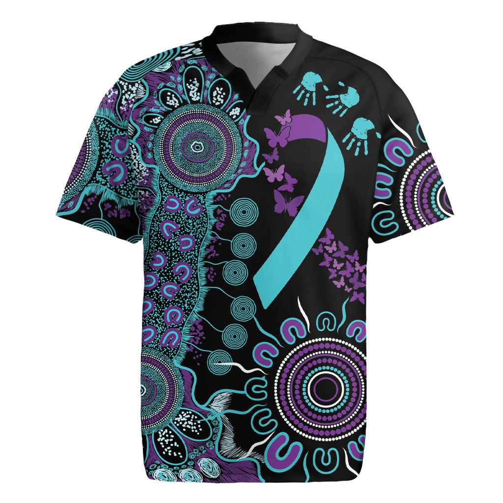 Australia You Matter Suicide Prevention Support Personalised Rugby Jersey Aboriginal Ribbon Dot Painting