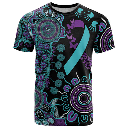 Australia You Matter Suicide Prevention Support Personalised T Shirt Aboriginal Ribbon Dot Painting