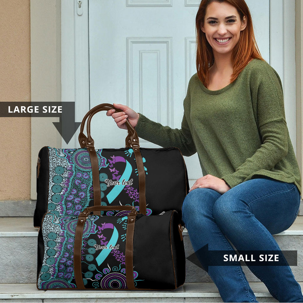 Australia You Matter Suicide Prevention Support Personalised Travel Bag Aboriginal Ribbon Dot Painting