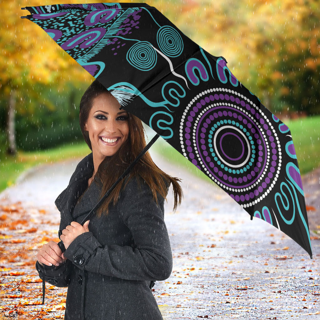 Australia You Matter Suicide Prevention Support Personalised Umbrella Aboriginal Ribbon Dot Painting