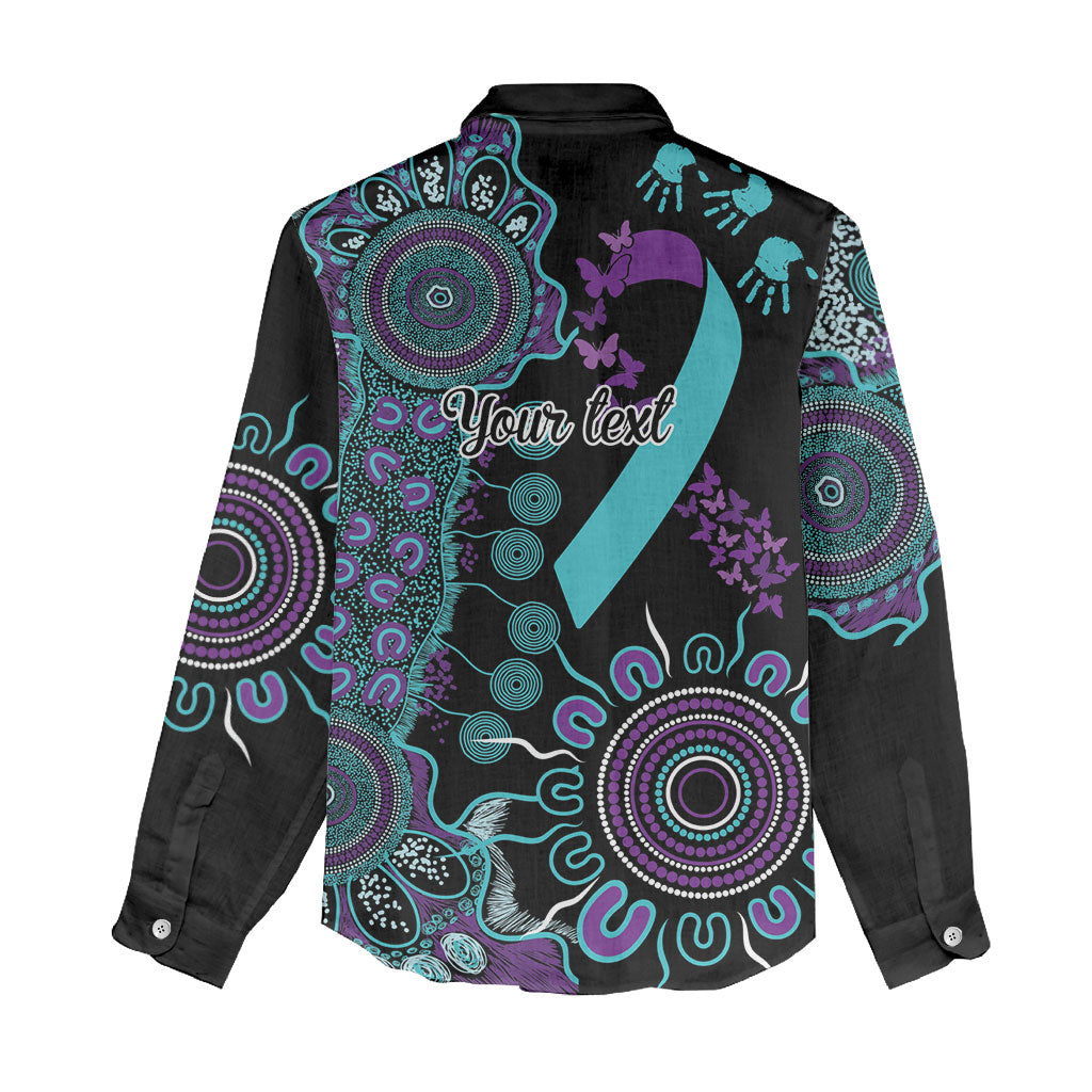 Australia You Matter Suicide Prevention Support Personalised Women Casual Shirt Aboriginal Ribbon Dot Painting