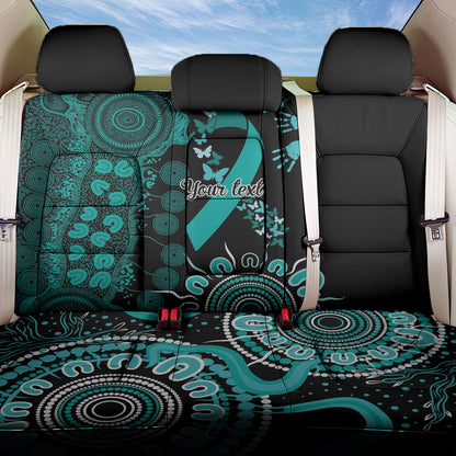 Australia Ovarian Cancer Support Personalised Back Car Seat Cover Aboriginal Ribbon Dot Painting