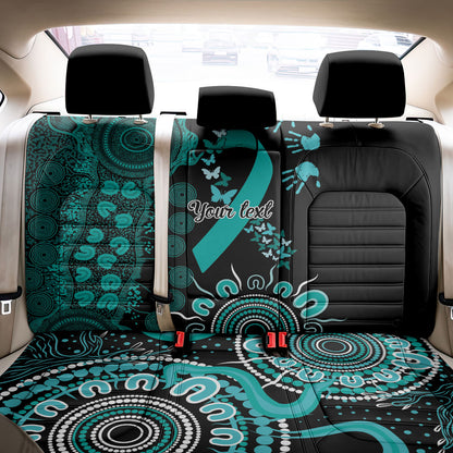 Australia Ovarian Cancer Support Personalised Back Car Seat Cover Aboriginal Ribbon Dot Painting