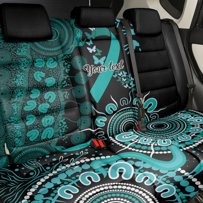 Australia Ovarian Cancer Support Personalised Back Car Seat Cover Aboriginal Ribbon Dot Painting