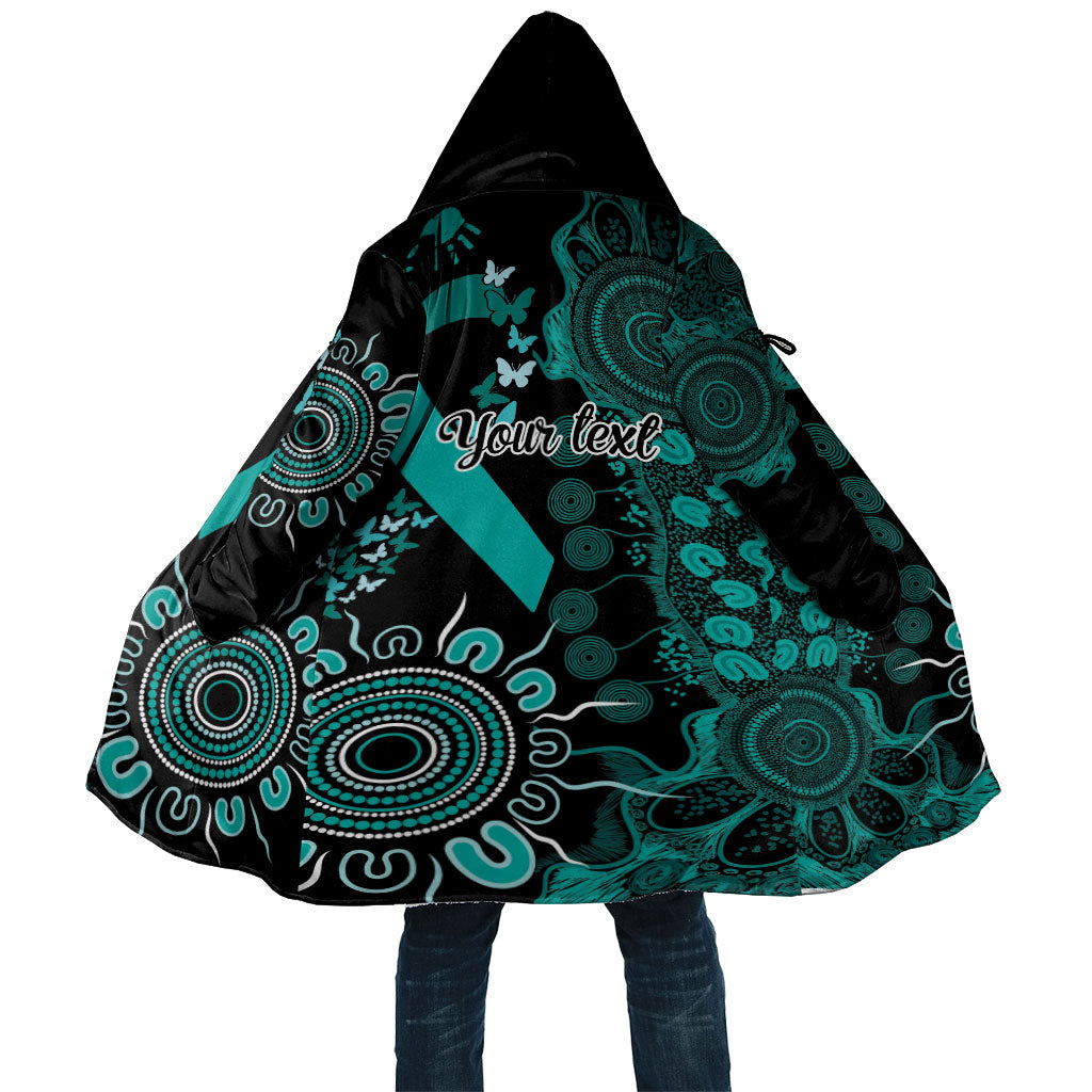 Australia Ovarian Cancer Support Personalised Cloak Aboriginal Ribbon Dot Painting