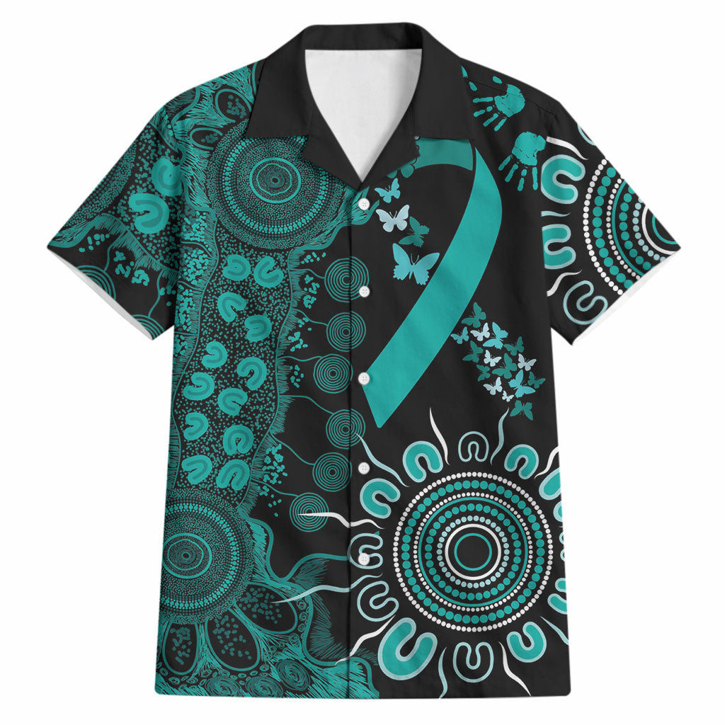 Australia Ovarian Cancer Support Personalised Hawaiian Shirt Aboriginal Ribbon Dot Painting