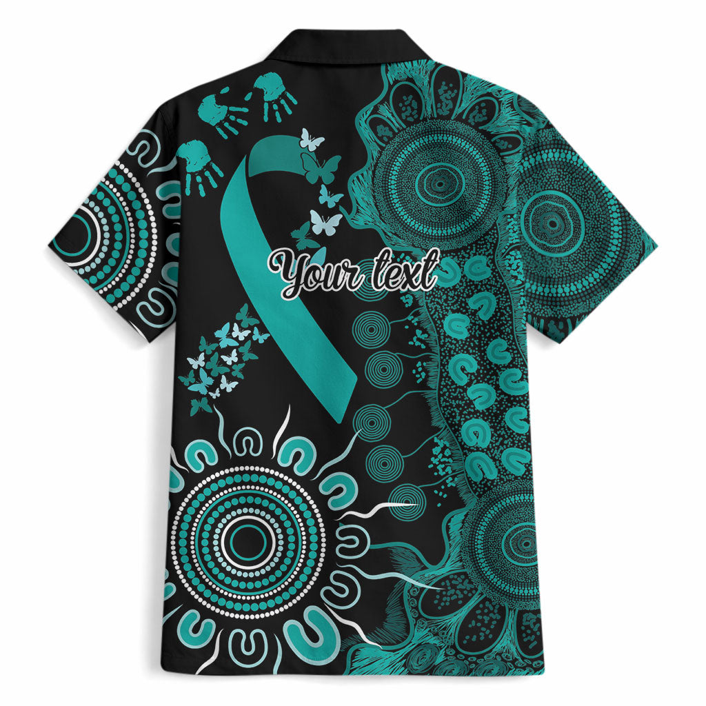 Australia Ovarian Cancer Support Personalised Hawaiian Shirt Aboriginal Ribbon Dot Painting
