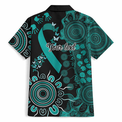 Australia Ovarian Cancer Support Personalised Hawaiian Shirt Aboriginal Ribbon Dot Painting
