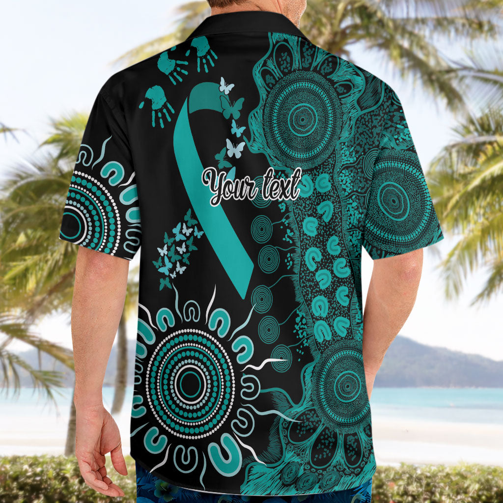 Australia Ovarian Cancer Support Personalised Hawaiian Shirt Aboriginal Ribbon Dot Painting