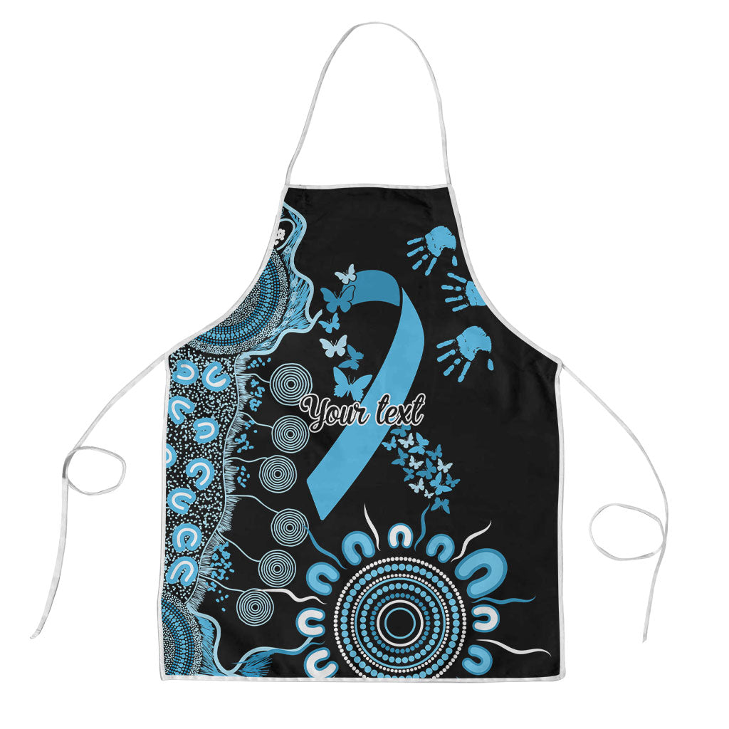 Australia Prostate Cancer Support Personalised Apron Aboriginal Ribbon Dot Painting