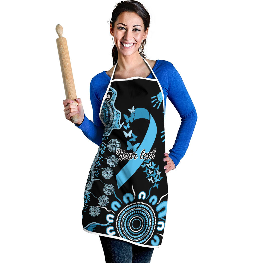 Australia Prostate Cancer Support Personalised Apron Aboriginal Ribbon Dot Painting