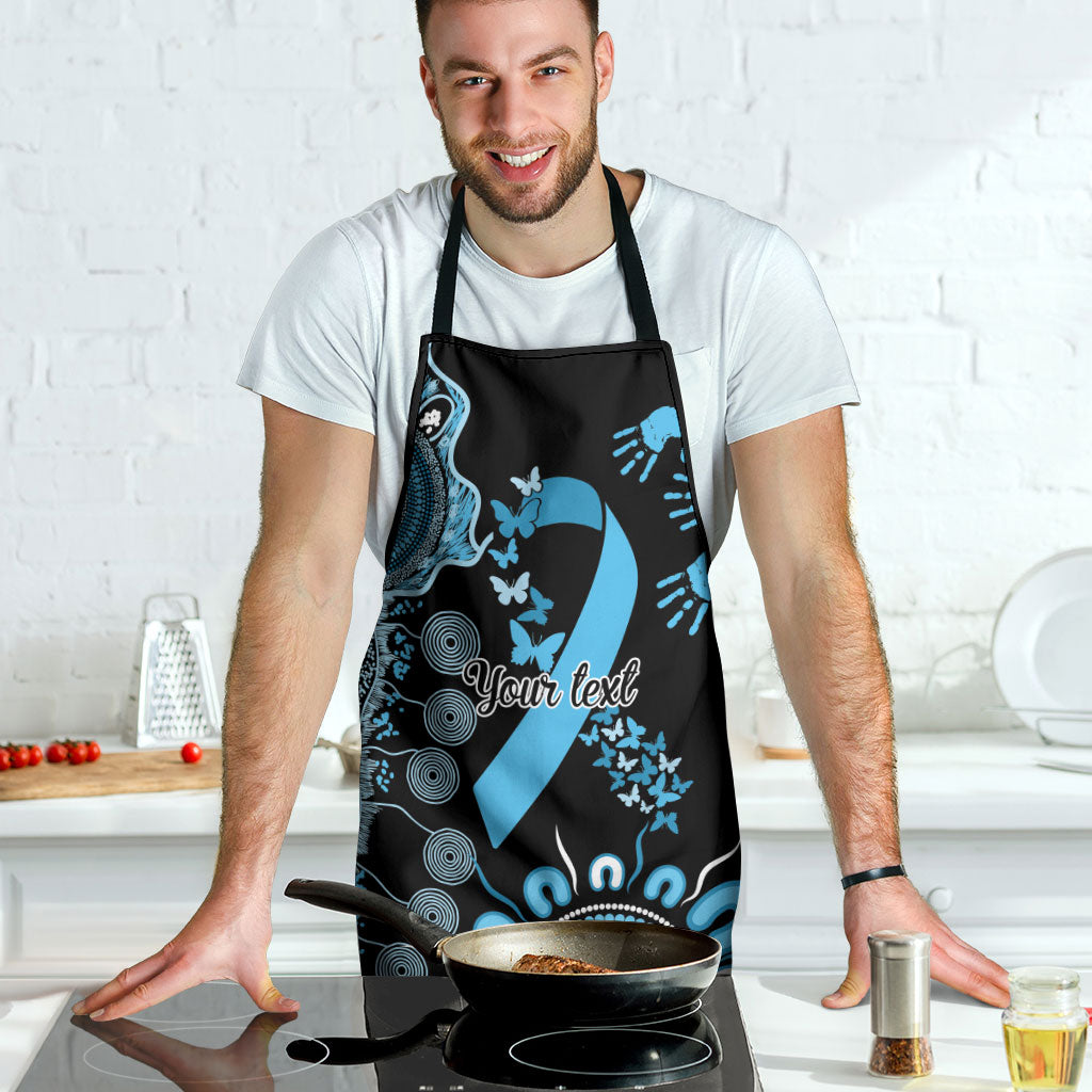 Australia Prostate Cancer Support Personalised Apron Aboriginal Ribbon Dot Painting