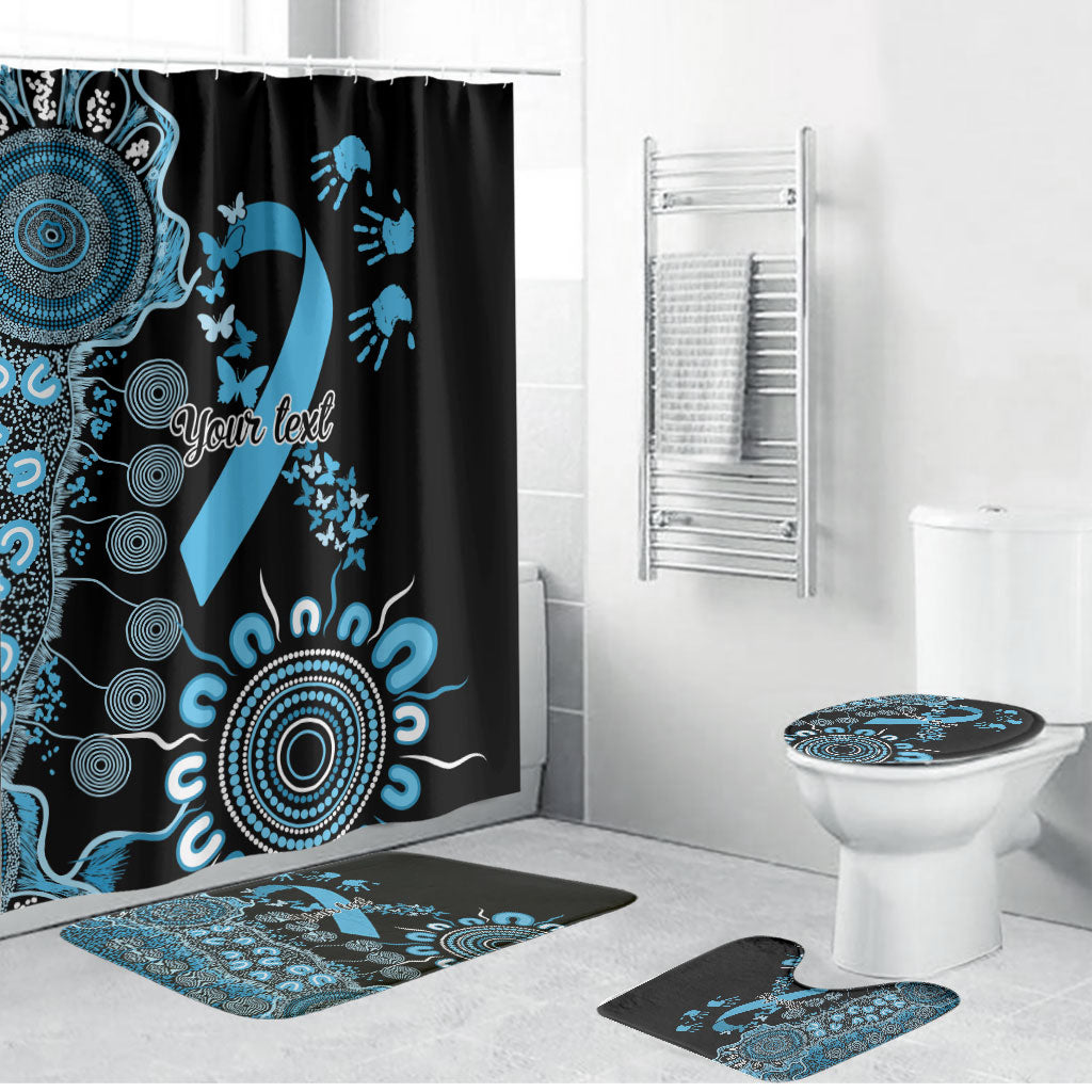 Australia Prostate Cancer Support Personalised Bathroom Set Aboriginal Ribbon Dot Painting