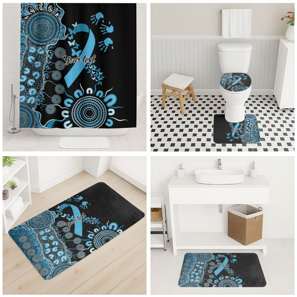 Australia Prostate Cancer Support Personalised Bathroom Set Aboriginal Ribbon Dot Painting