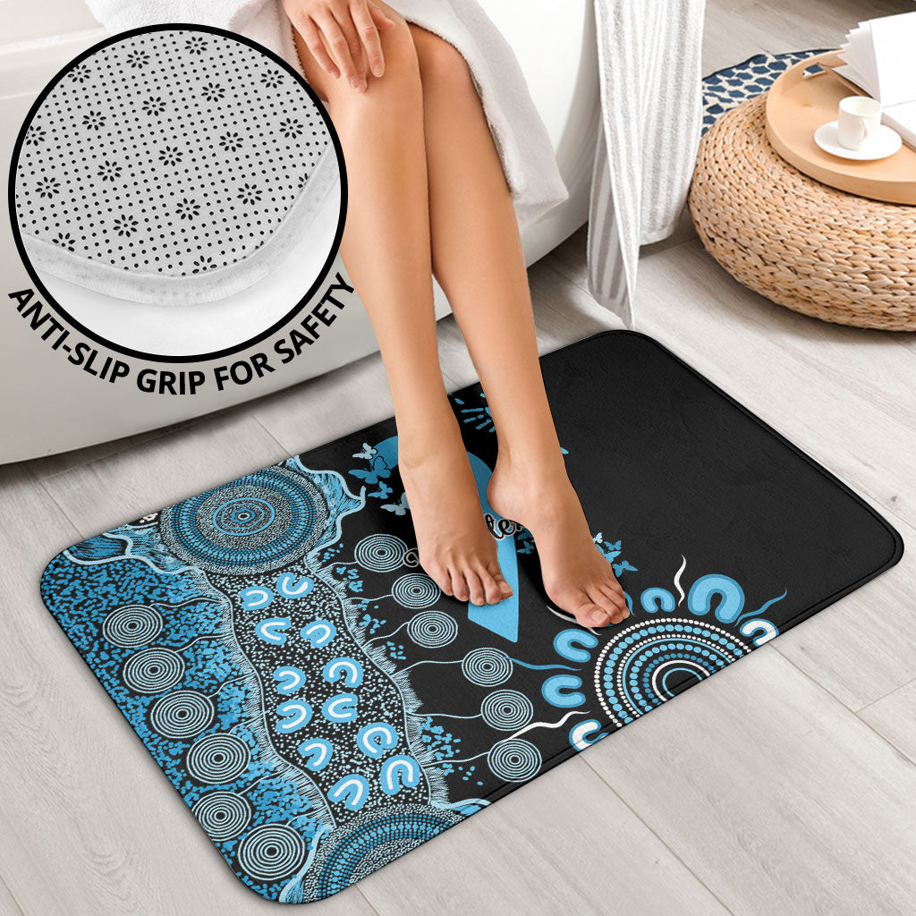 Australia Prostate Cancer Support Personalised Bathroom Set Aboriginal Ribbon Dot Painting