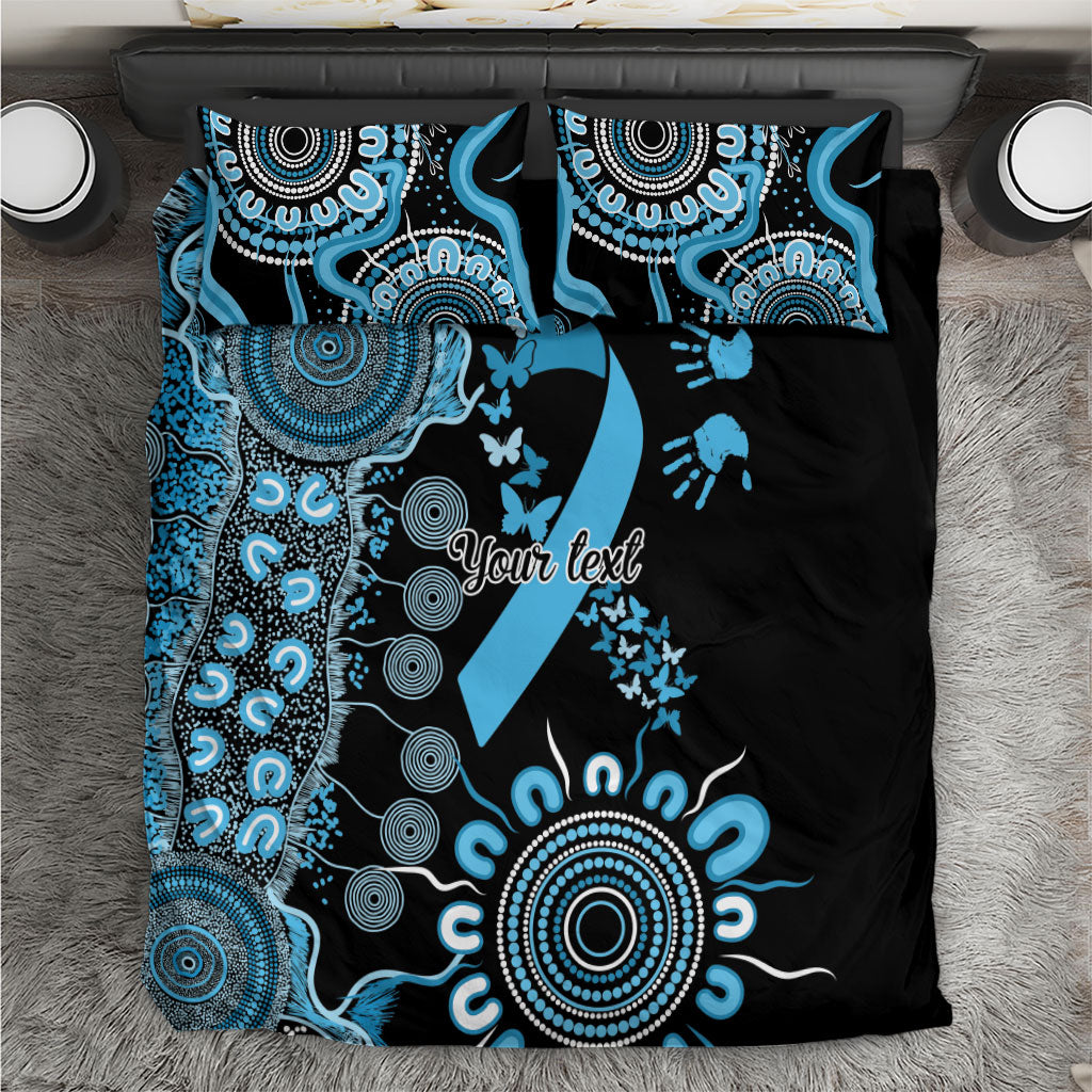Australia Prostate Cancer Support Personalised Bedding Set Aboriginal Ribbon Dot Painting