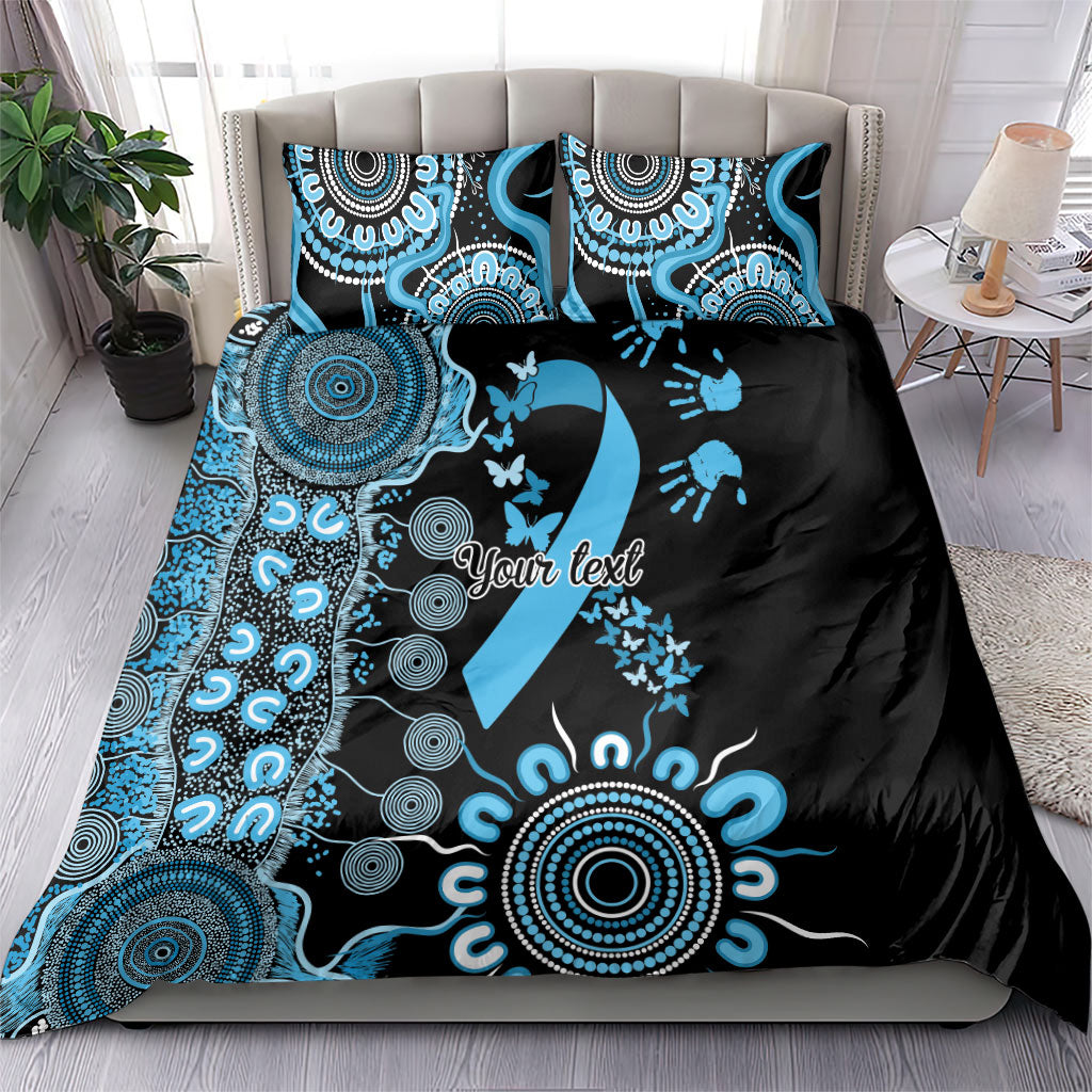 Australia Prostate Cancer Support Personalised Bedding Set Aboriginal Ribbon Dot Painting