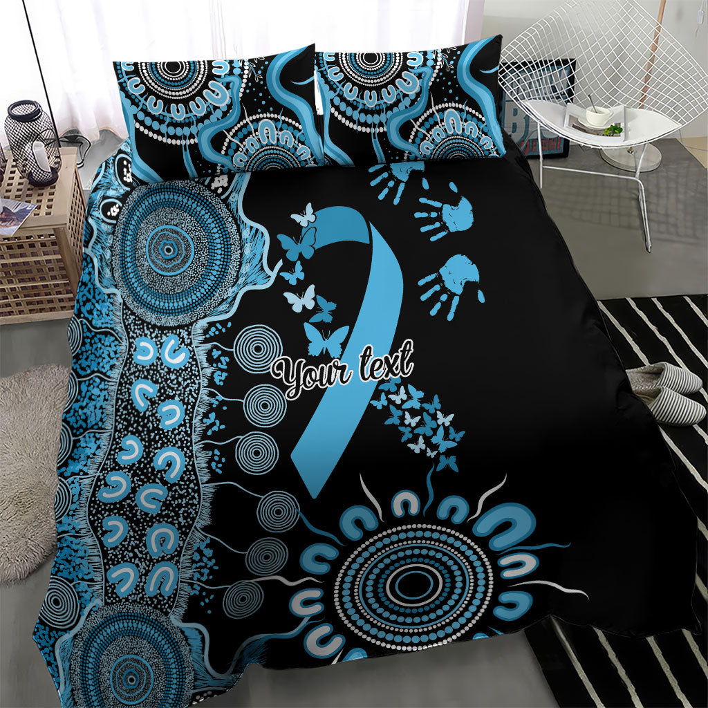 Australia Prostate Cancer Support Personalised Bedding Set Aboriginal Ribbon Dot Painting