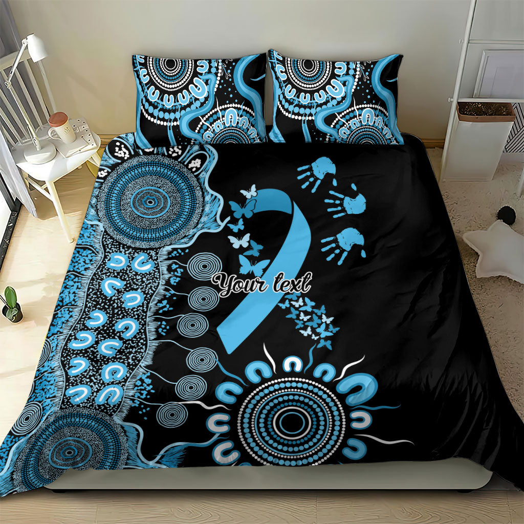 Australia Prostate Cancer Support Personalised Bedding Set Aboriginal Ribbon Dot Painting