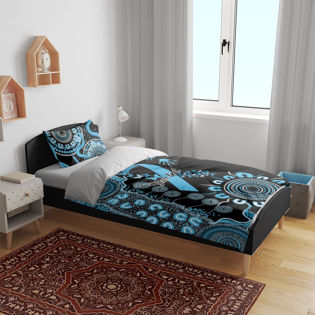Australia Prostate Cancer Support Personalised Bedding Set Aboriginal Ribbon Dot Painting