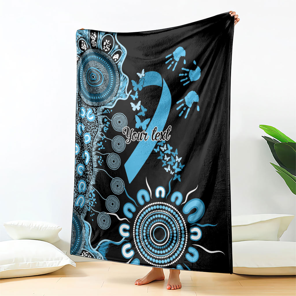 Australia Prostate Cancer Support Personalised Blanket Aboriginal Ribbon Dot Painting