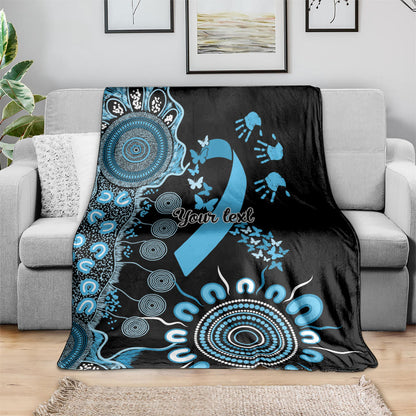 Australia Prostate Cancer Support Personalised Blanket Aboriginal Ribbon Dot Painting