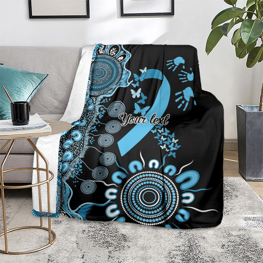 Australia Prostate Cancer Support Personalised Blanket Aboriginal Ribbon Dot Painting