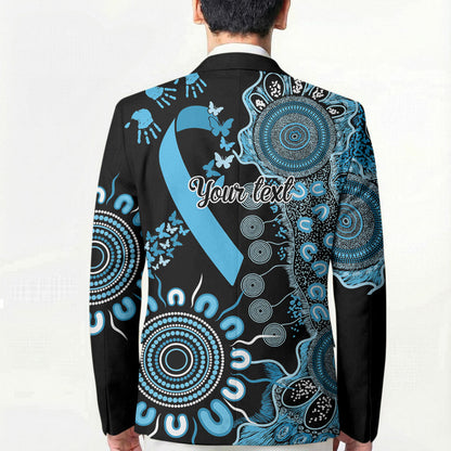 Australia Prostate Cancer Support Personalised Blazer Aboriginal Ribbon Dot Painting