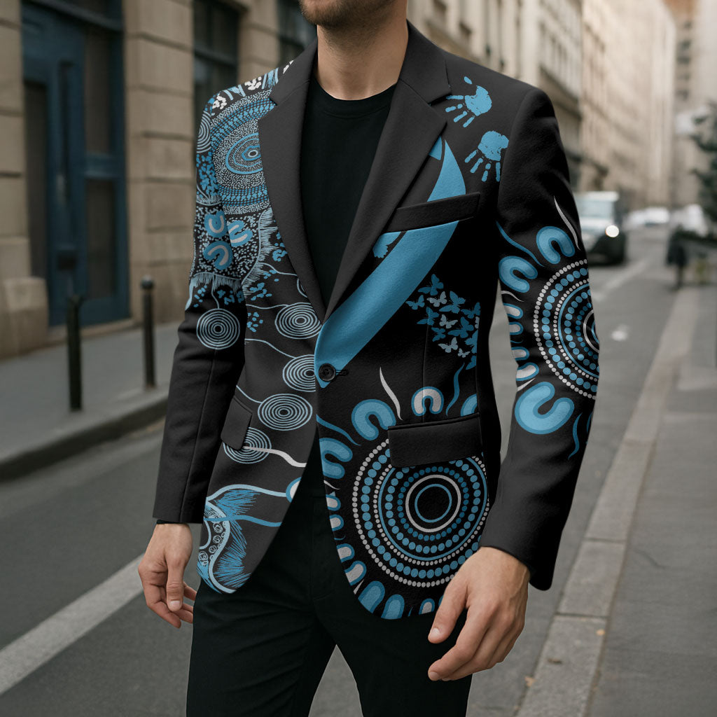 Australia Prostate Cancer Support Personalised Blazer Aboriginal Ribbon Dot Painting