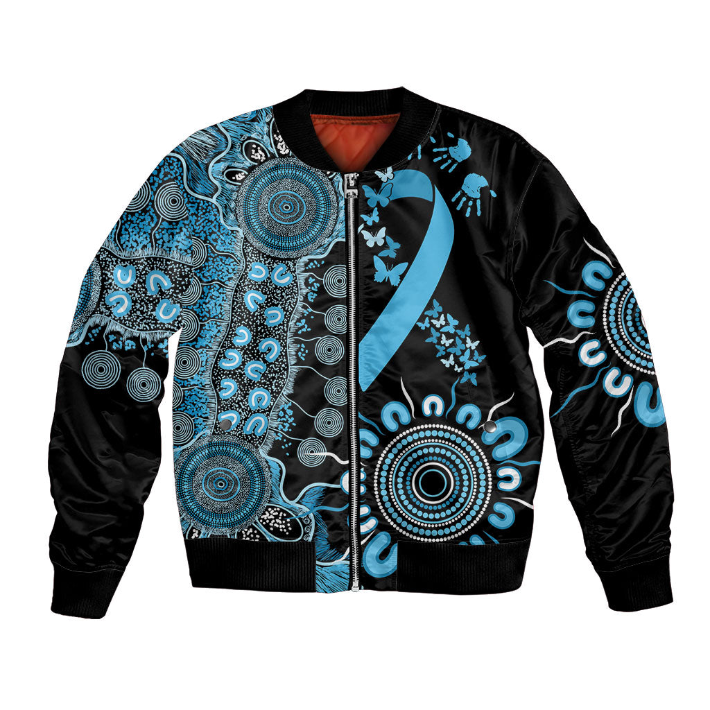 Australia Prostate Cancer Support Personalised Bomber Jacket Aboriginal Ribbon Dot Painting