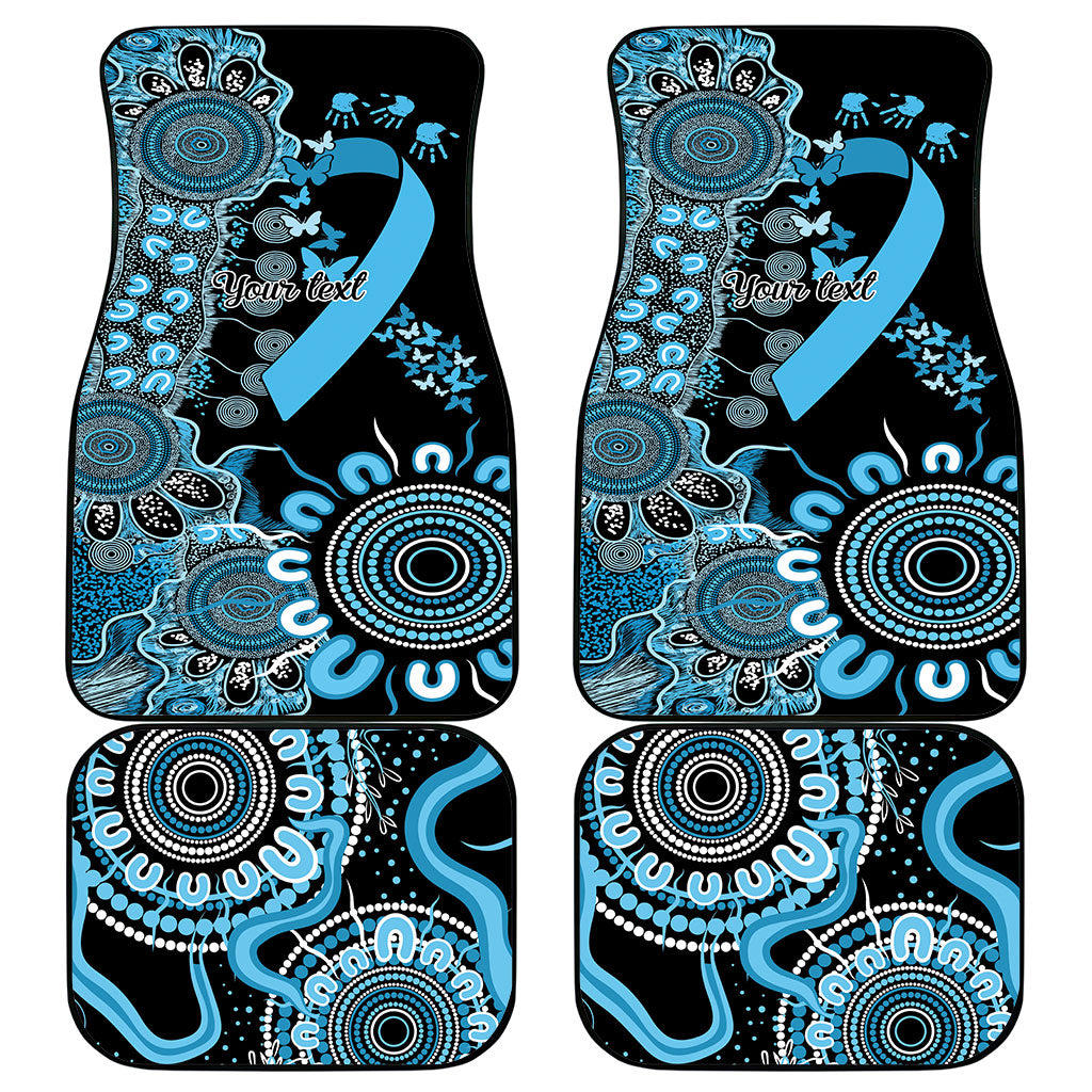 Australia Prostate Cancer Support Personalised Car Mats Aboriginal Ribbon Dot Painting