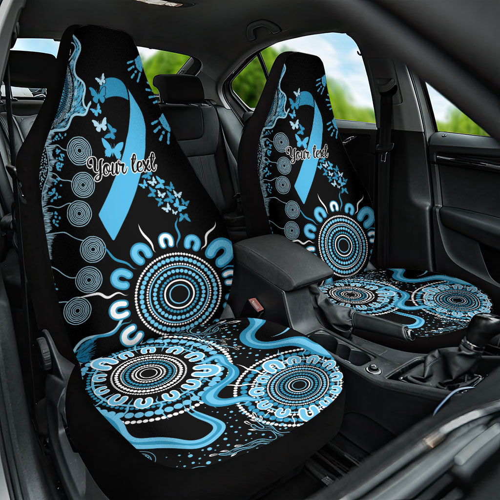 Australia Prostate Cancer Support Personalised Car Seat Cover Aboriginal Ribbon Dot Painting