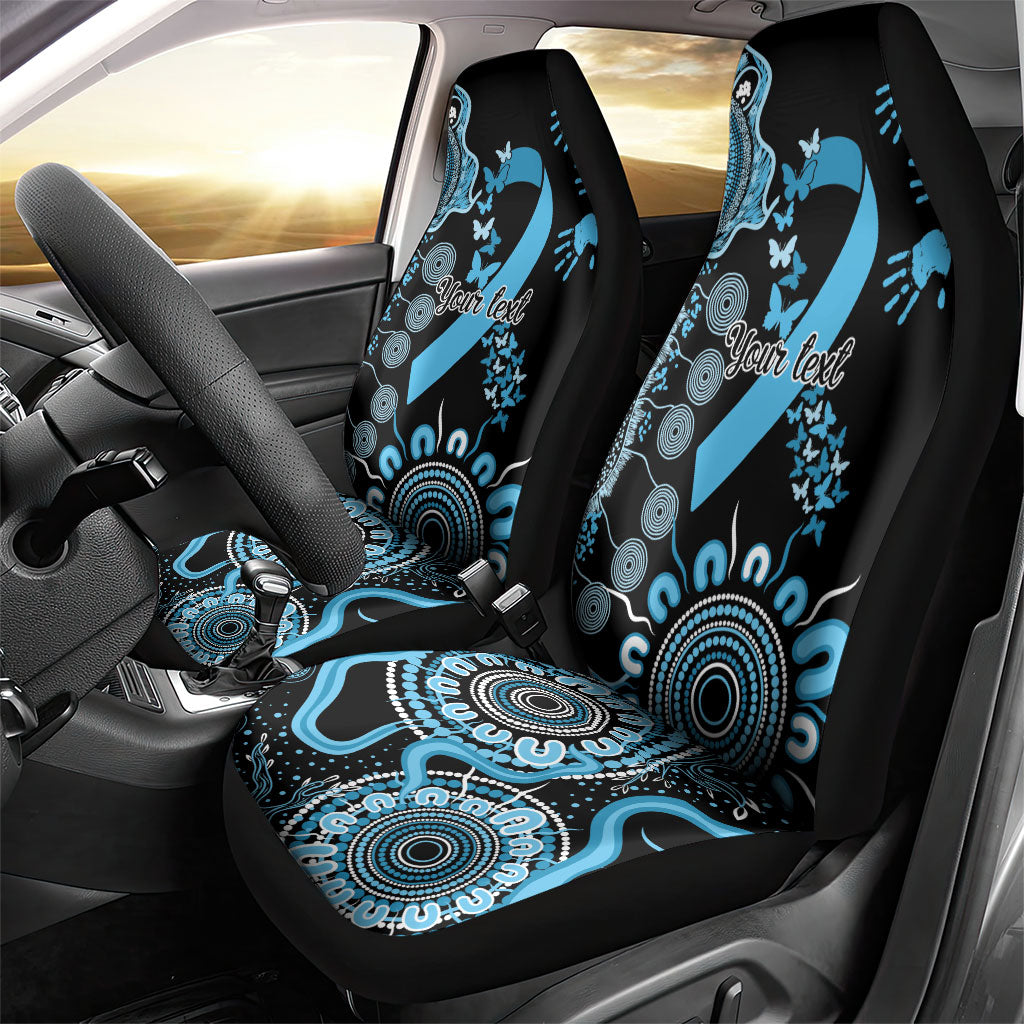 Australia Prostate Cancer Support Personalised Car Seat Cover Aboriginal Ribbon Dot Painting