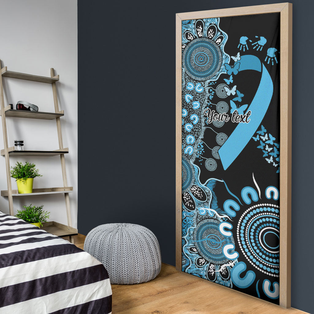 Australia Prostate Cancer Support Personalised Door Cover Aboriginal Ribbon Dot Painting