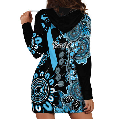 Australia Prostate Cancer Support Personalised Hoodie Dress Aboriginal Ribbon Dot Painting