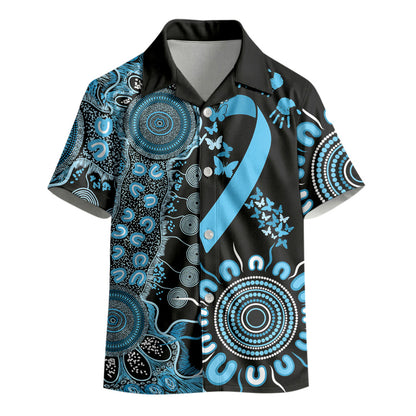 Australia Prostate Cancer Support Personalised Kid Hawaiian Shirt Aboriginal Ribbon Dot Painting