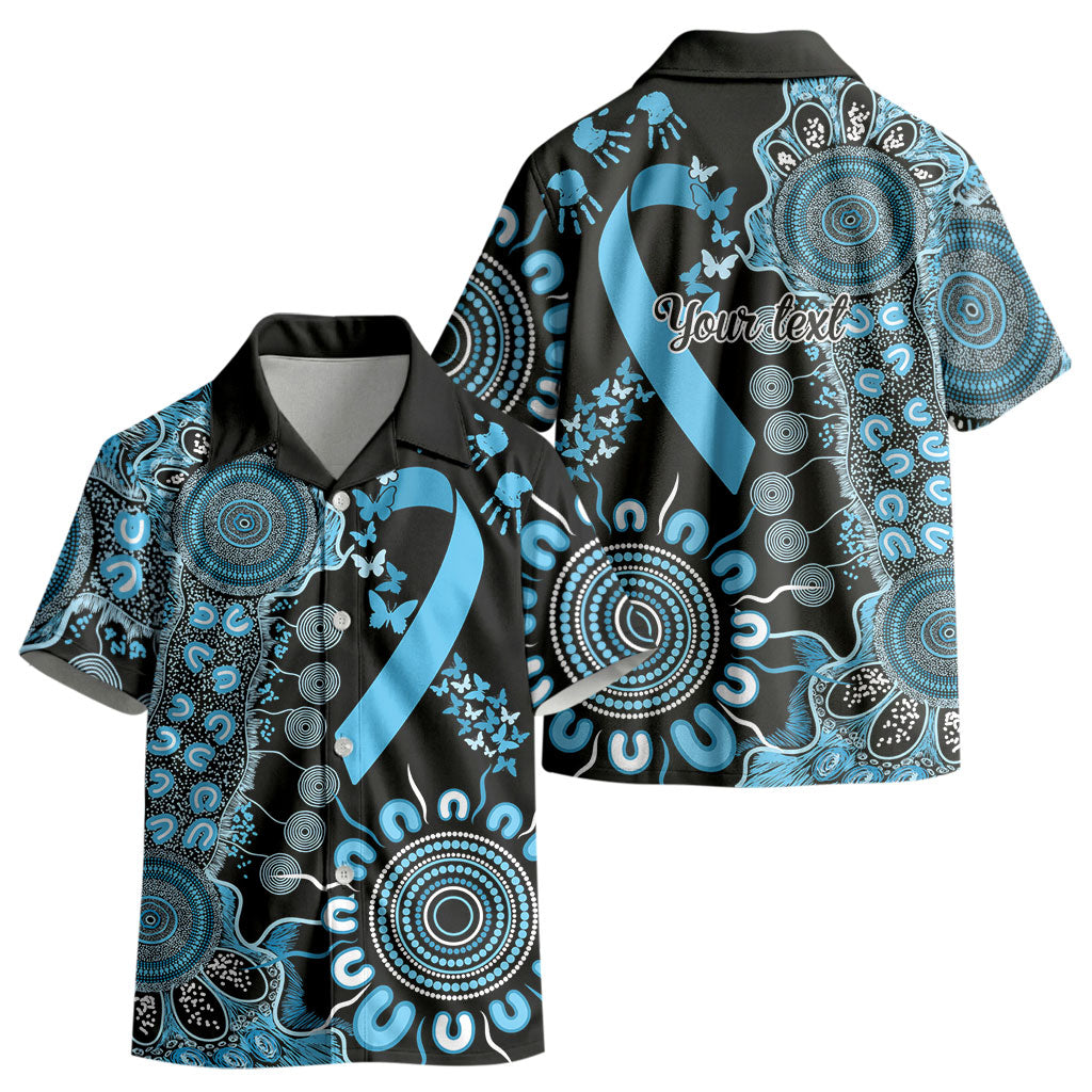 Australia Prostate Cancer Support Personalised Kid Hawaiian Shirt Aboriginal Ribbon Dot Painting