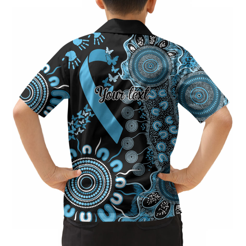 Australia Prostate Cancer Support Personalised Kid Hawaiian Shirt Aboriginal Ribbon Dot Painting