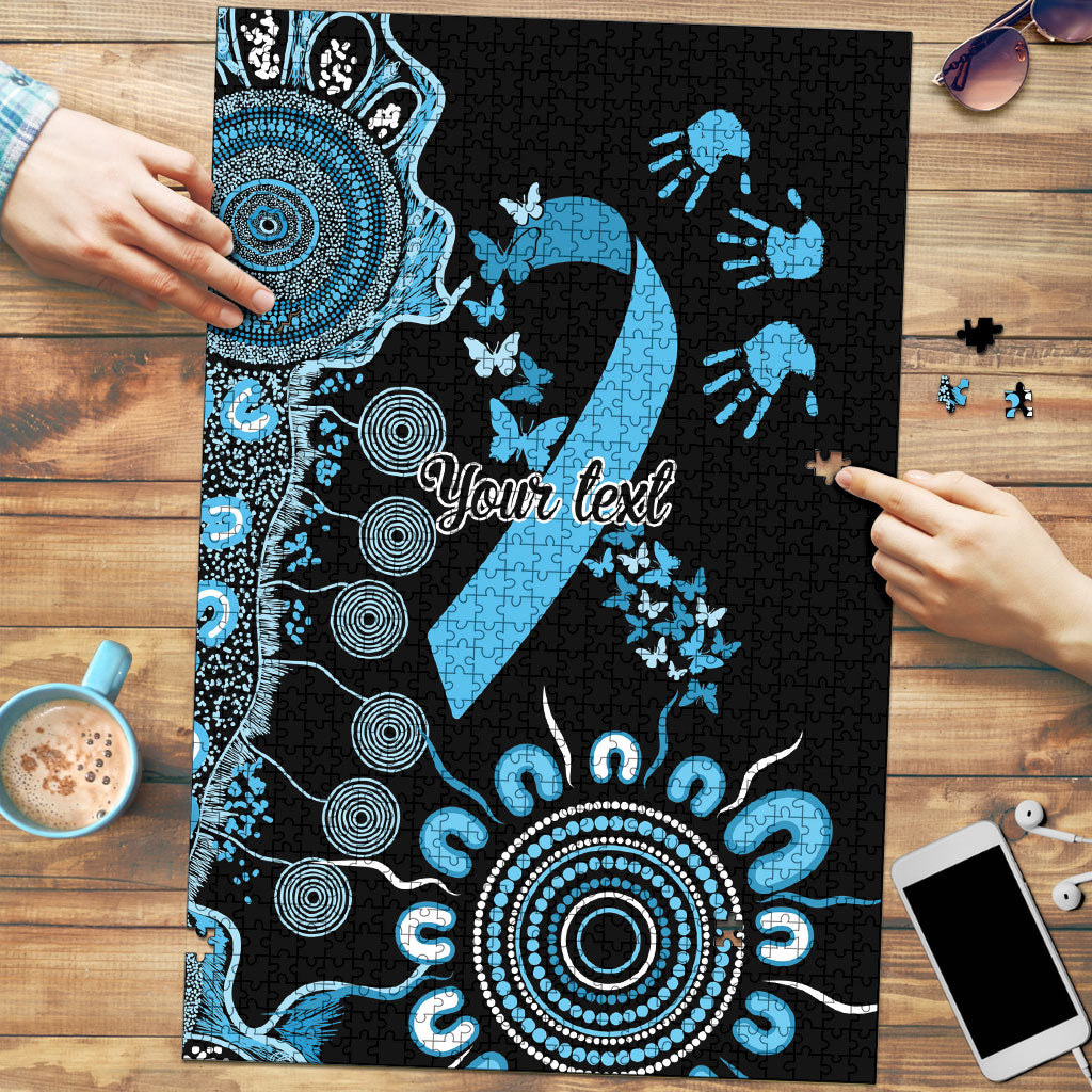 Australia Prostate Cancer Support Personalised Puzzle Aboriginal Ribbon Dot Painting