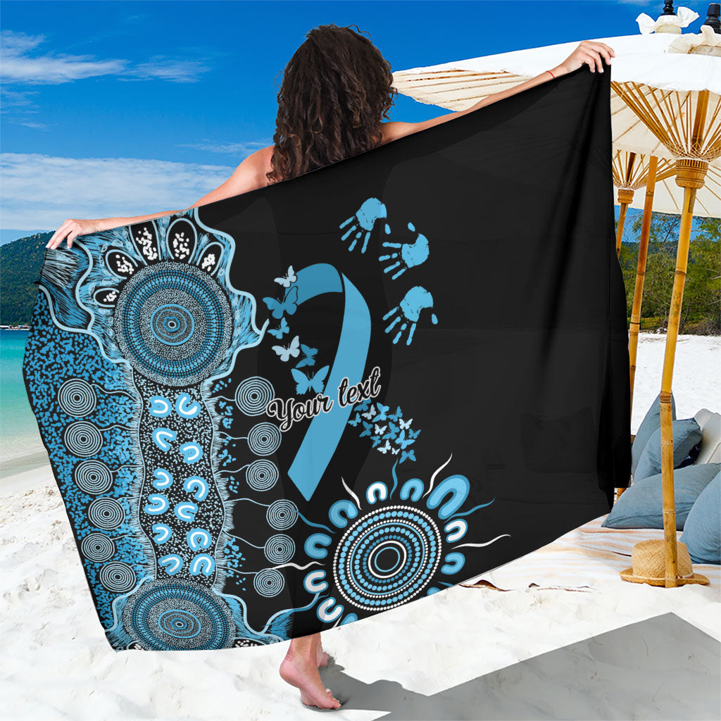 Australia Prostate Cancer Support Personalised Sarong Aboriginal Ribbon Dot Painting