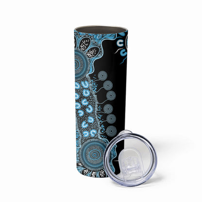Australia Prostate Cancer Support Personalised Skinny Tumbler Aboriginal Ribbon Dot Painting