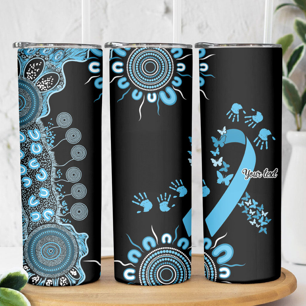 Australia Prostate Cancer Support Personalised Skinny Tumbler Aboriginal Ribbon Dot Painting
