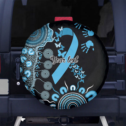 Australia Prostate Cancer Support Personalised Spare Tire Cover Aboriginal Ribbon Dot Painting