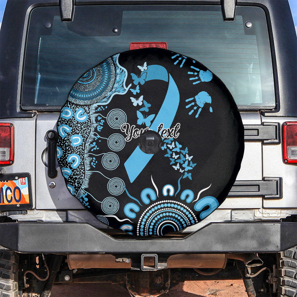 Australia Prostate Cancer Support Personalised Spare Tire Cover Aboriginal Ribbon Dot Painting