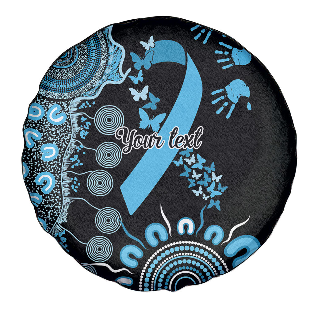 Australia Prostate Cancer Support Personalised Spare Tire Cover Aboriginal Ribbon Dot Painting